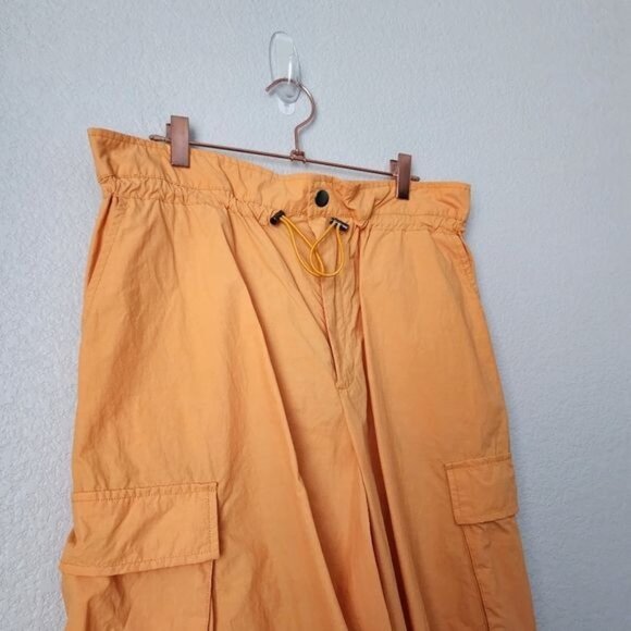 FREE PEOPLE Hallie Nylon Pants Cargo Oversized wide leg pants in orange size XS - Picture 7 of 12